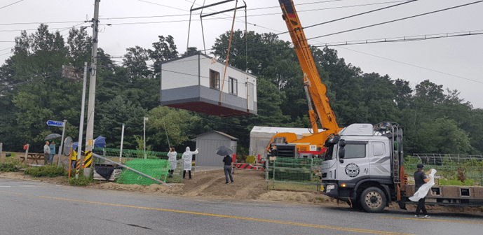 [충북 충주] 호우·태풍 피해 이재민 임시주거 이동식 주택 출고 이미지 9